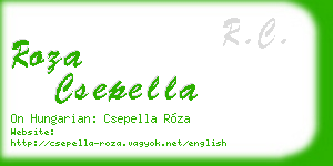roza csepella business card